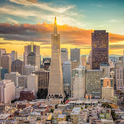 Financial District of San Francisco as seen from Coit Tower. Financial District of San Francisco as seen from Coit Tower.